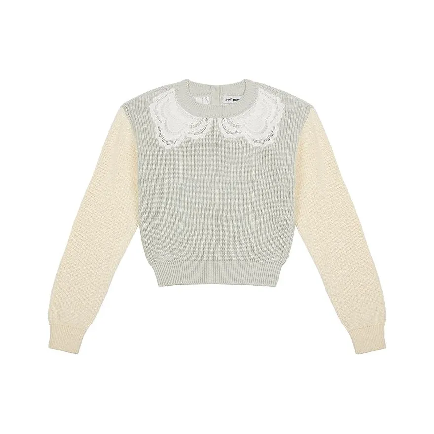 Self portrait Sweaters Women's Sage Green