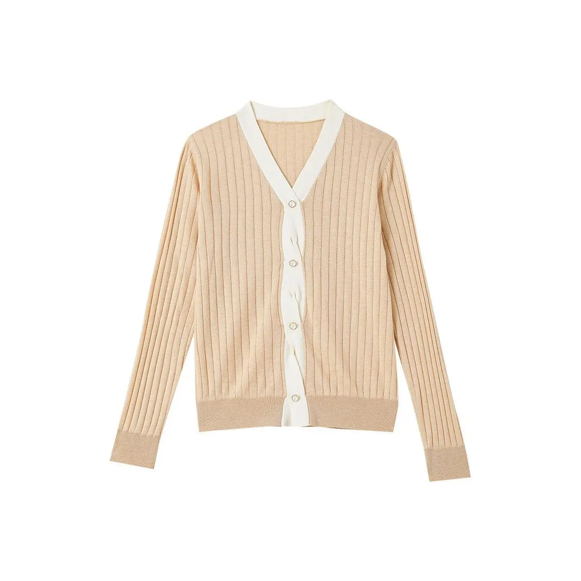 OUNIXUE Свитер Женский Светло-Оранжевый