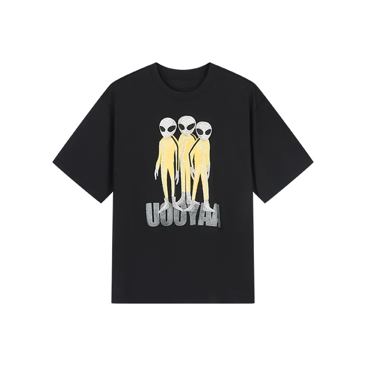 UOOYAA FW22 Elbow Length Sleeved T Shirt Women's Black