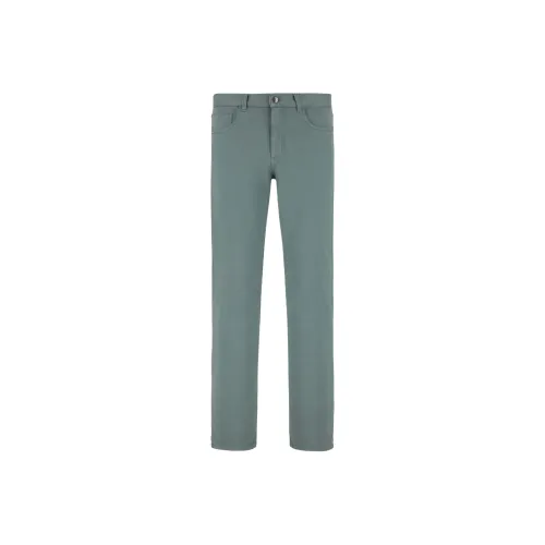 Canali Зеленые Мужские Повседневные Брюки