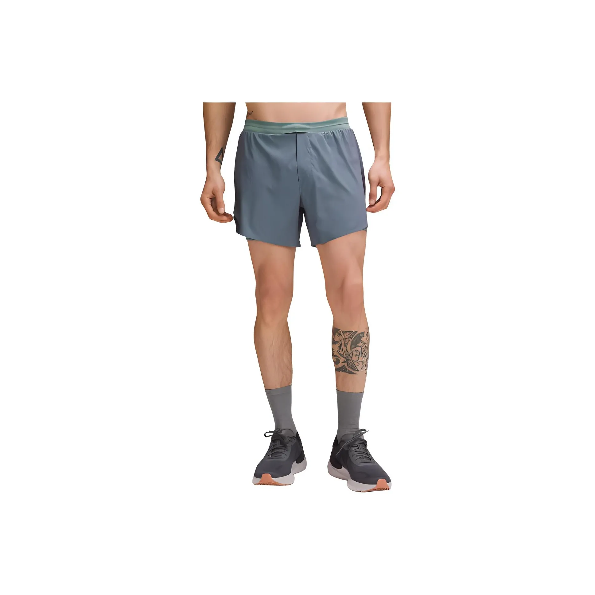Lululemon Fast And Free Lined Short 5' Iridescent Sports Moschino shorts Men's Tide Blue/Power Purple