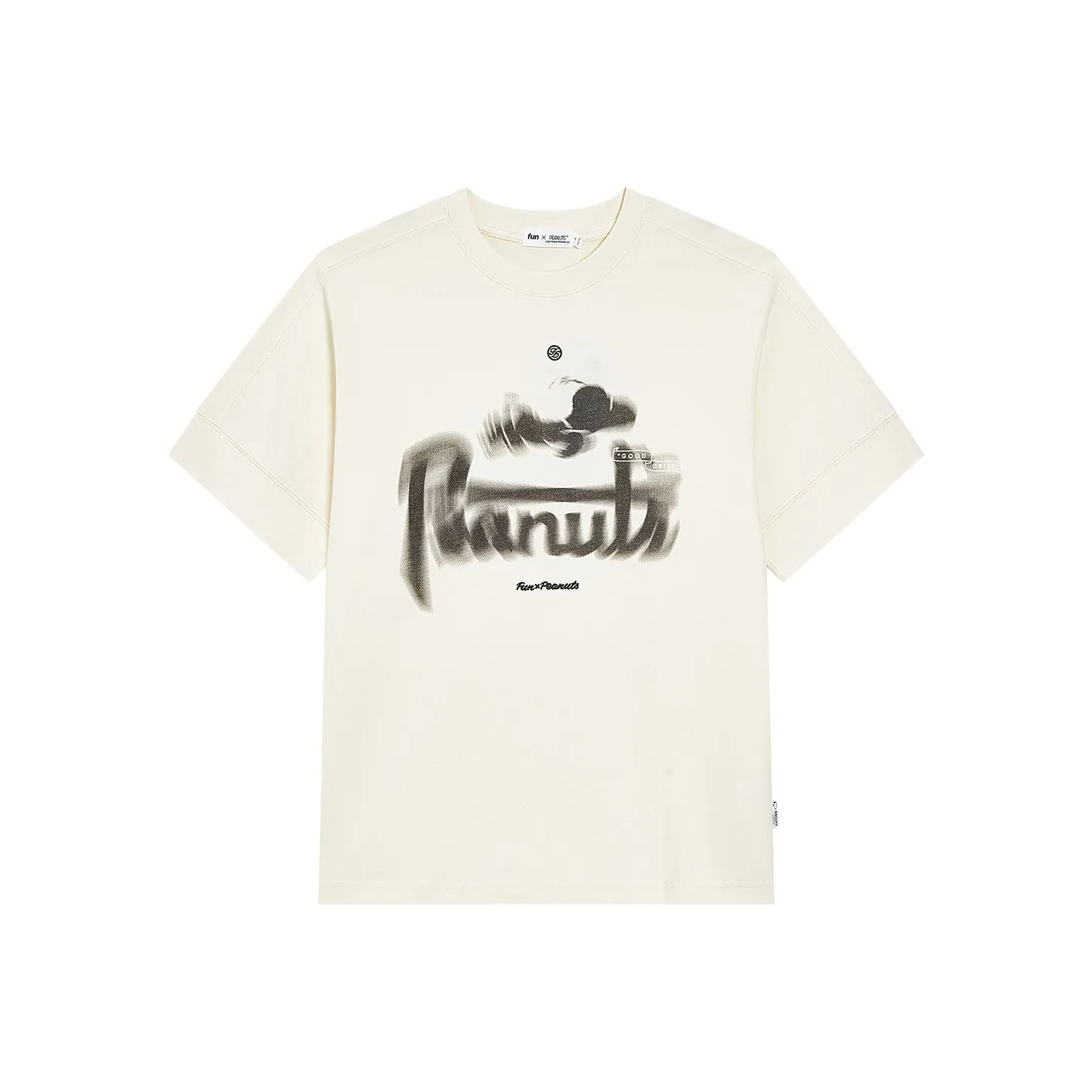 FUN X Snoopy T Shirt Women's White Tea Brown