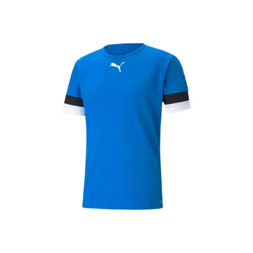 Puma teamRise Синий черный Мужские футбольные майки