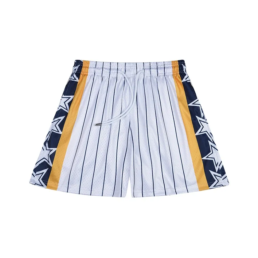 BKCXZICE Stars Running Training Quarter Length Over The Knee Mesh Quick Dry Breathable Basketball Pants Unisex White