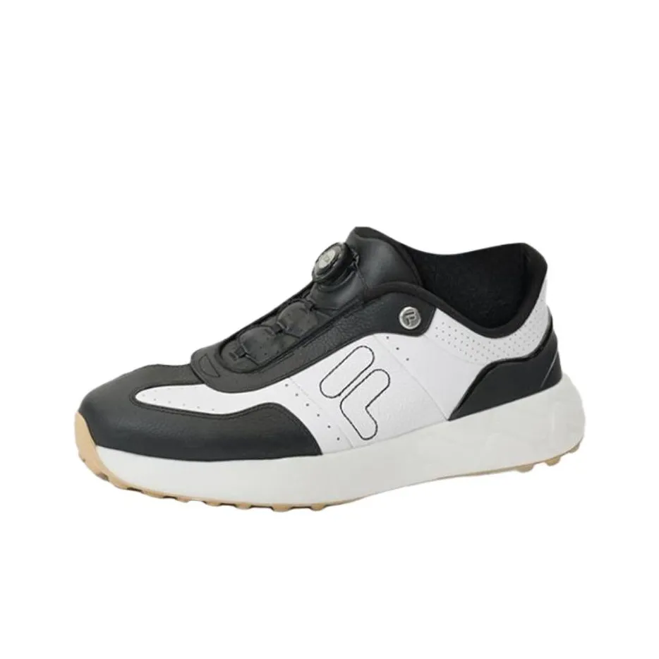 FILA GF DRIVER Abrasion Resistant Low Top Golf Shoes Men's FILA White Blue Outfit Color
