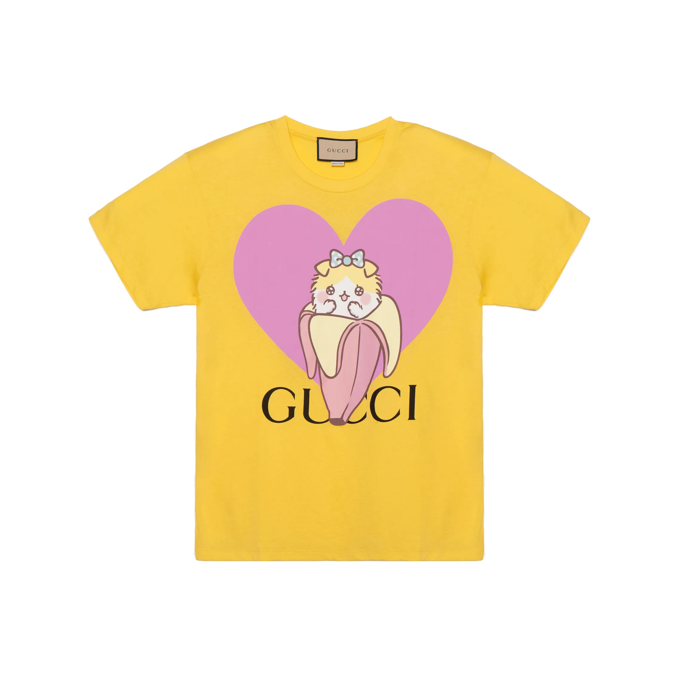 GUCCI Love Parade T Shirt Women's Yellow