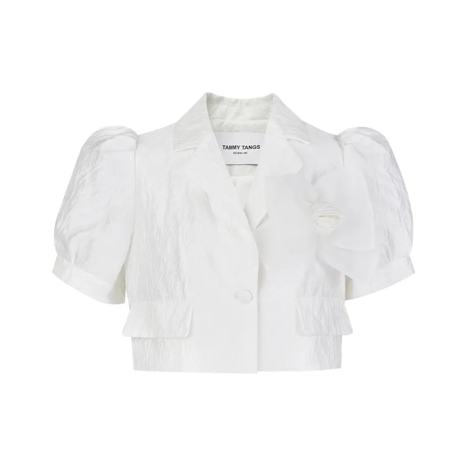 TAMMY TANGS Crop Tops Women's White