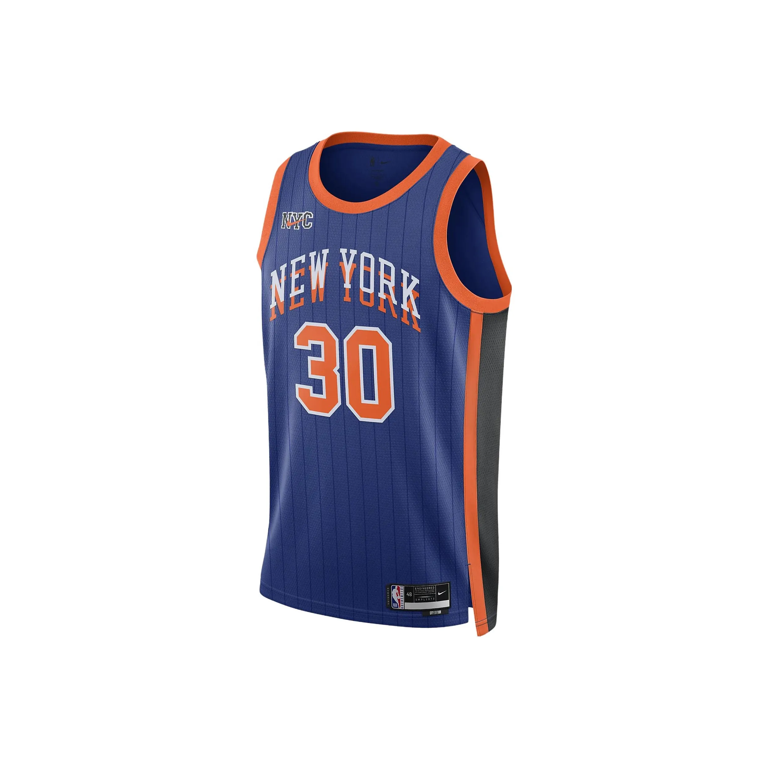 Nike Dri Fit Баскетбольная Джерси Городская Edition 2023 24 New York Knicks JULIUS Randle Размер 30 Мужская Темно-синий