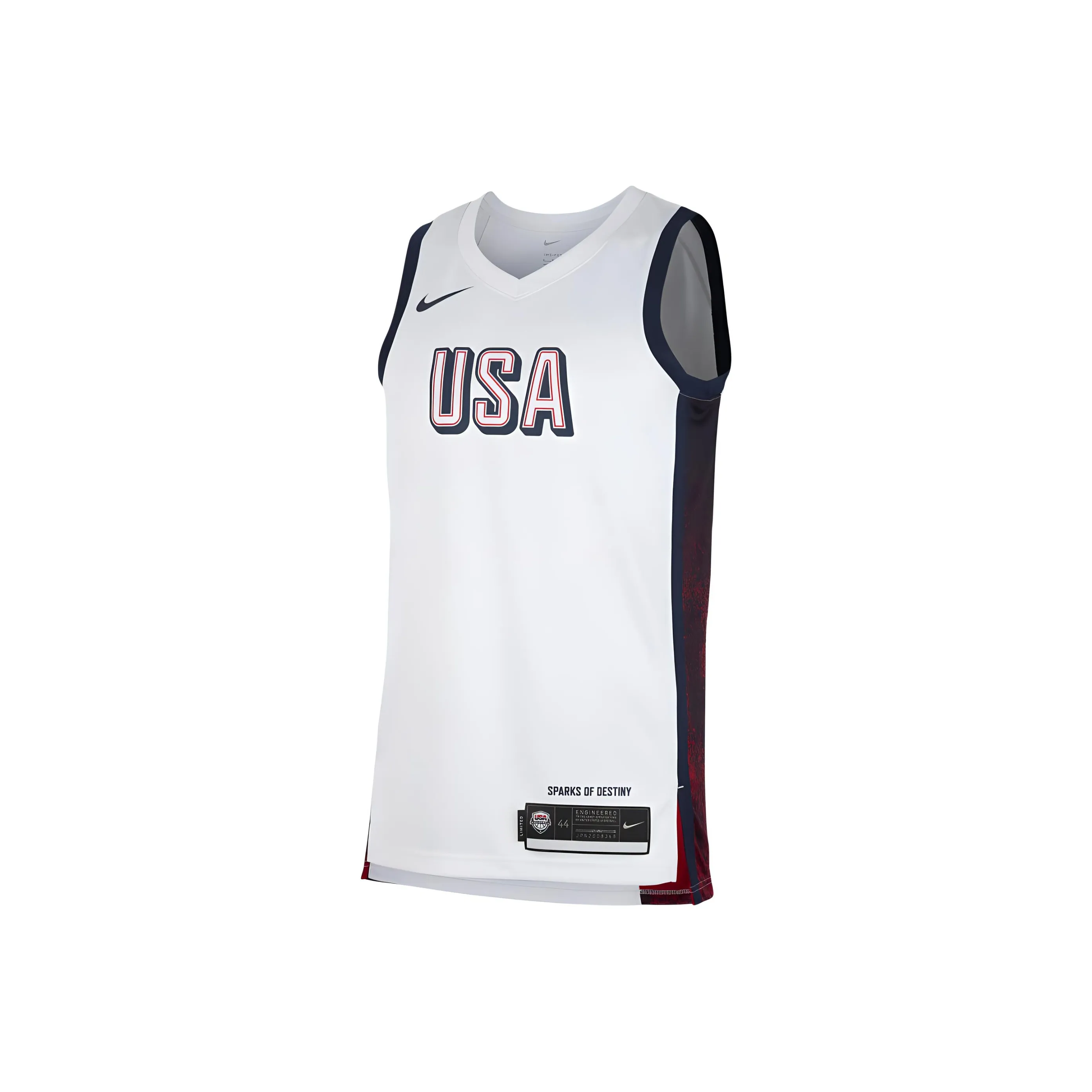 Nike USA Basketball Olympic Team Series Basketball Jerseys Men's White/Sports Red/Obsidian