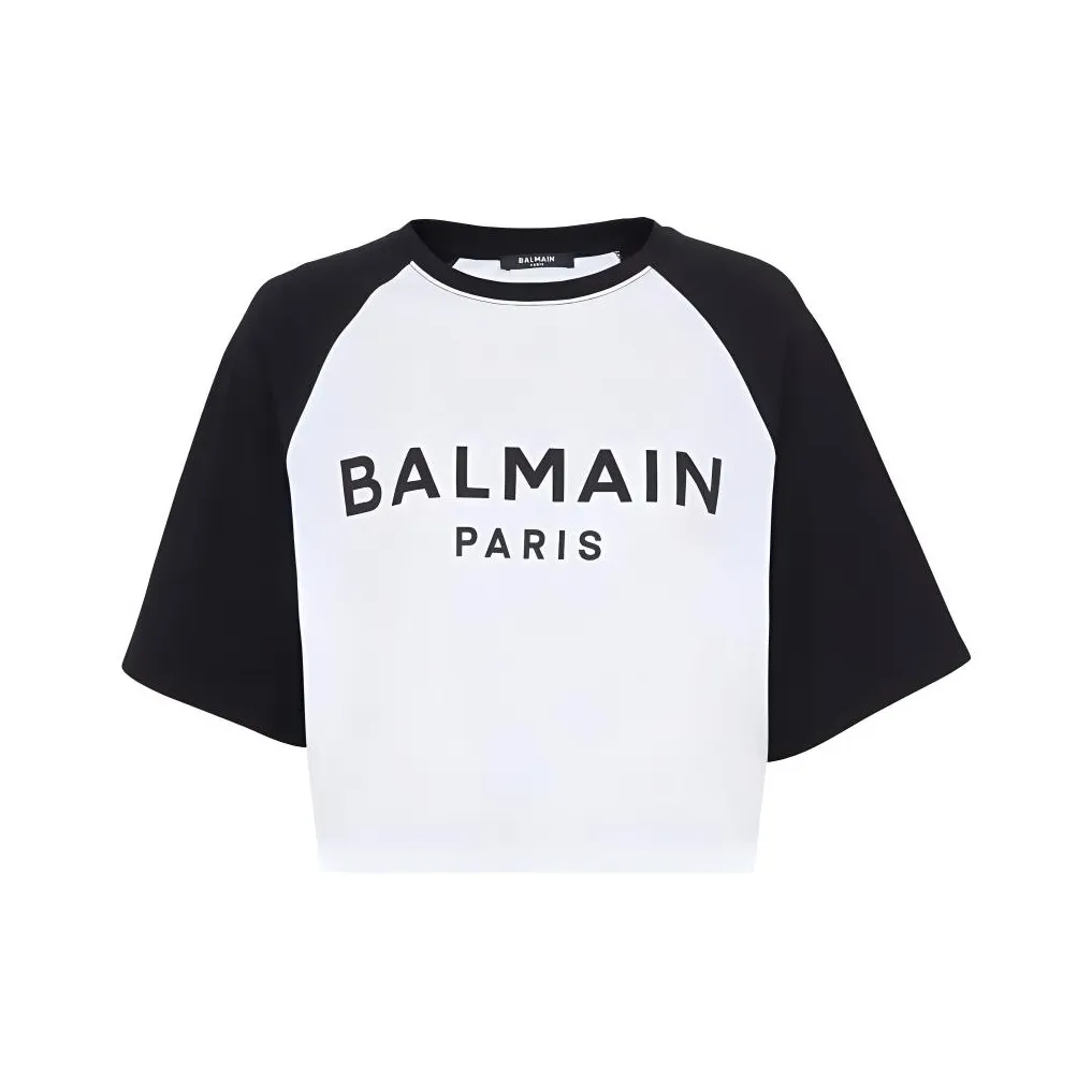 BALMAIN Реглан рукав T-рубашка Женская Белая