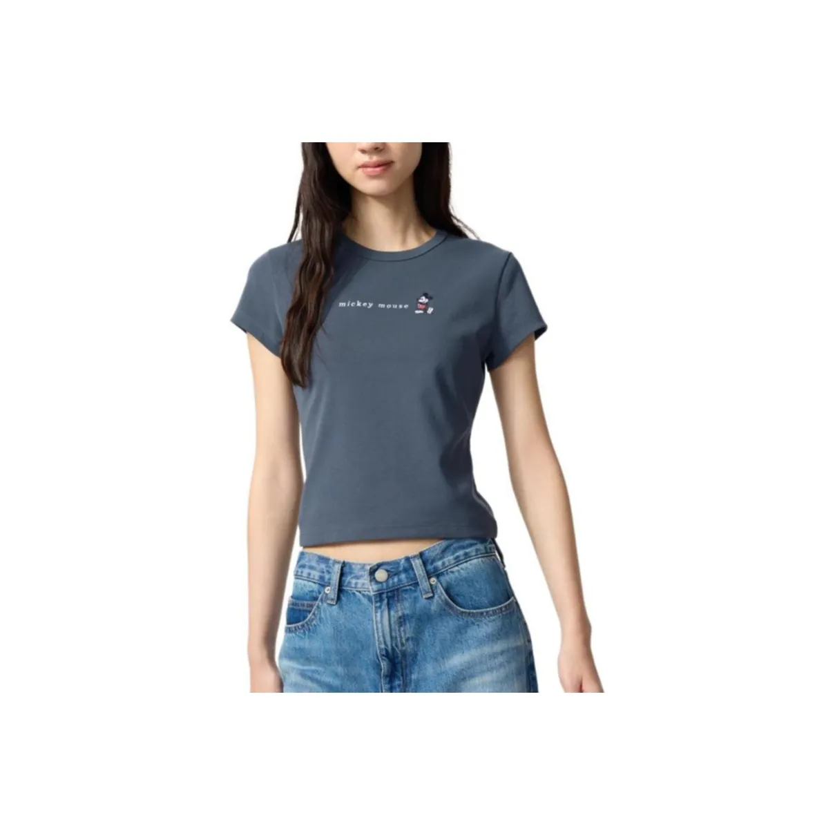 UNIQLO CROP TOP Женский Темно-Серый