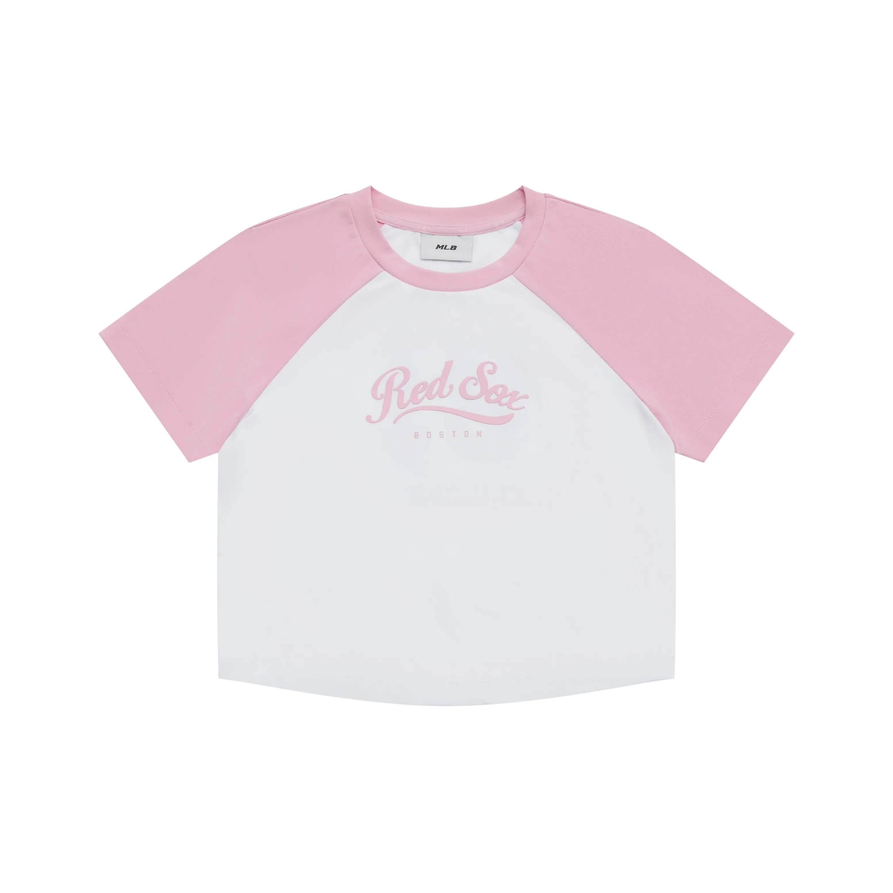 MLB Preppy Style Collection Boston Red Sox SS25 Реглан с коротким рукавом T-рубашка Женская Розовая