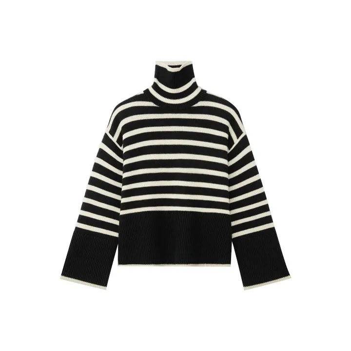 TOTEME Черно-белые полосы Женские Свитеры