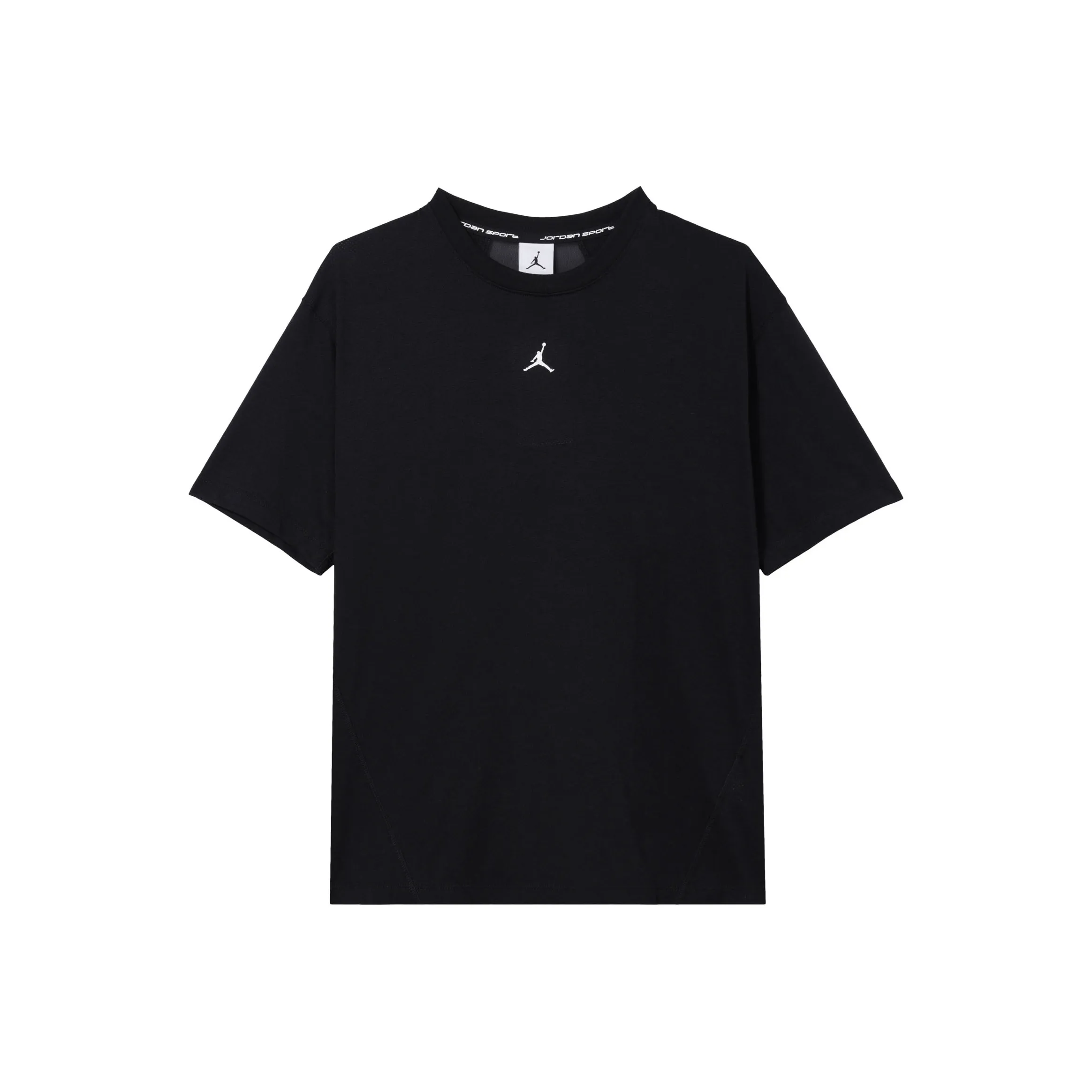 Джордан Рукав с спущенным плечом T-рубашка Женская Черная