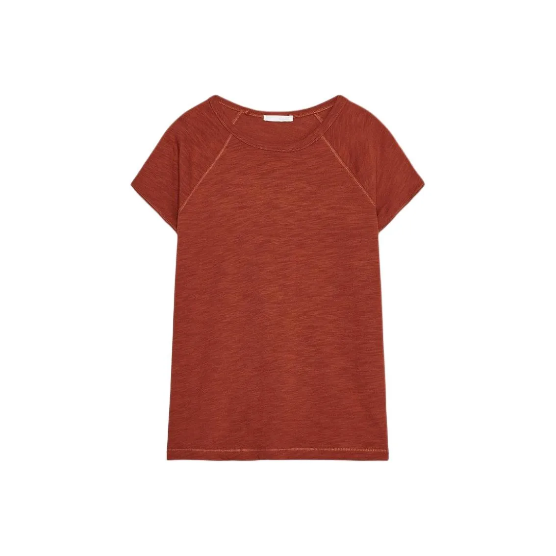ZARA Raglan Sleeve T Shirt Women's Brick Red
