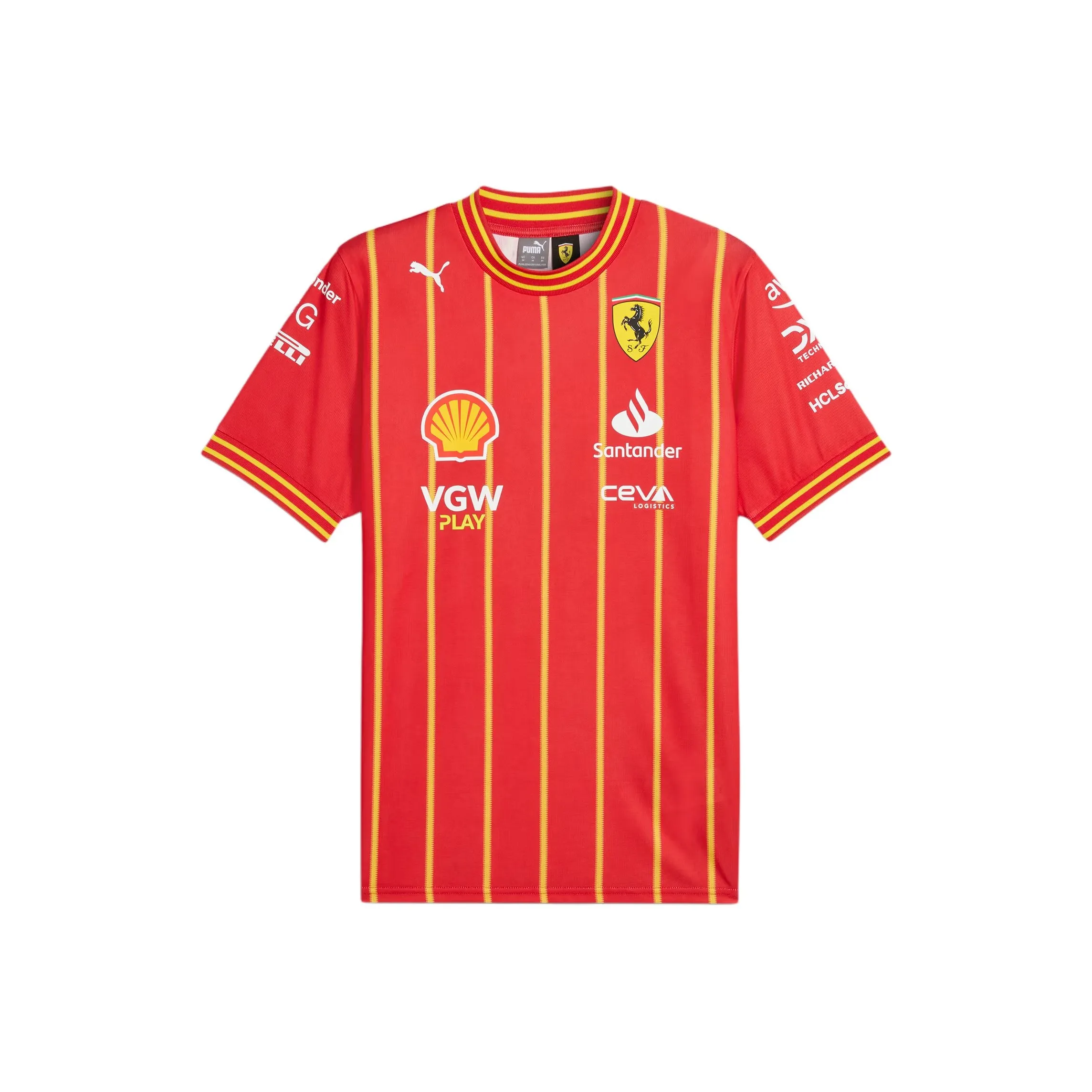 PUMA Scuderia Ferrari SS24 Команда FOOTBALL JERSEY Мужской Футбол Джерси Burnt Красный
