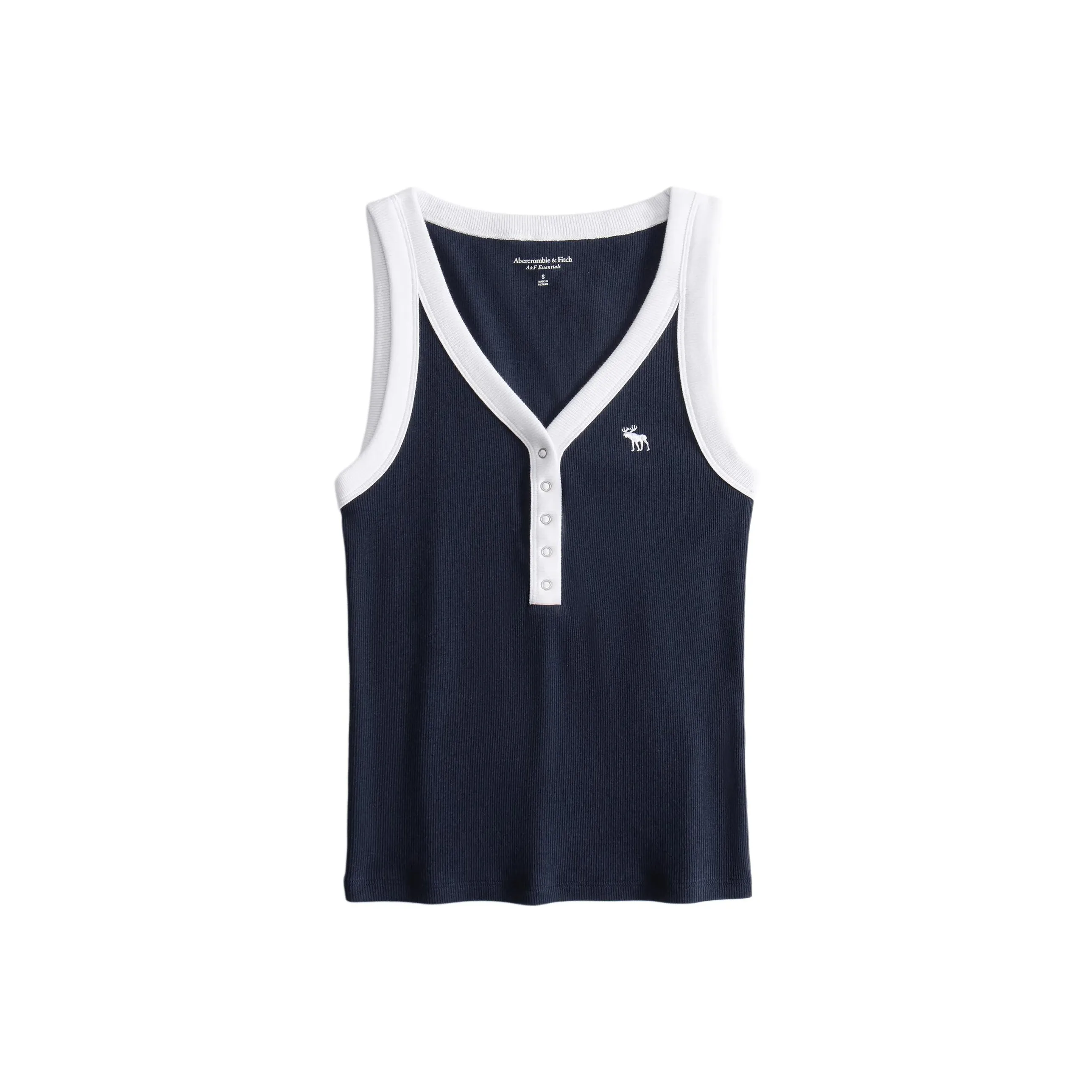 Abercrombie＆Fitch Майка Женская Темно-синяя