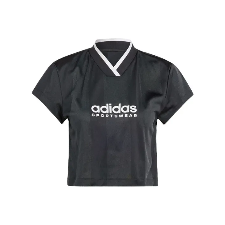 Adidas Colorblock Crop Tops Women's Black
