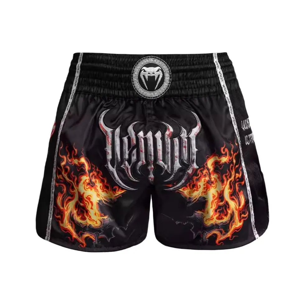 VENUM Спортивные шорты Унисекс Черный Флуоресцентный Апельсин