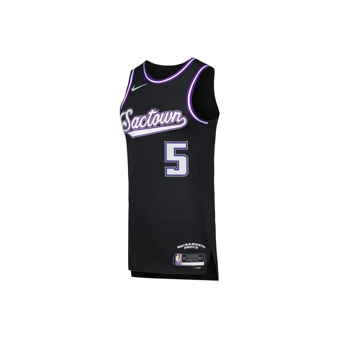 Nike Basketball Jerseys AU Player Edition Sacramento Kings De'Aaron Fox Size 5 Unisex Black