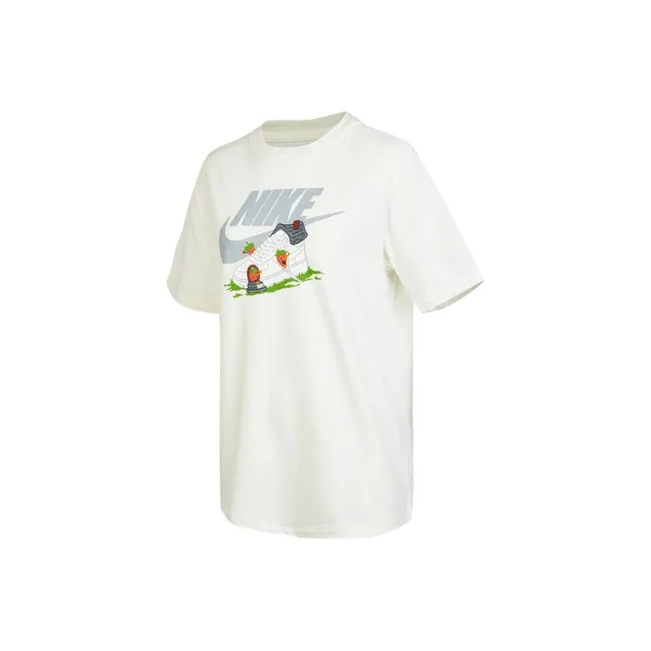 Nike Drop Shoulder Sleeve T Shirt Women's Beige