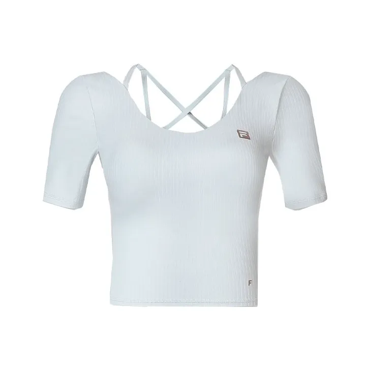 FILA Regular T Shirt Women's Bean Gray Blue
