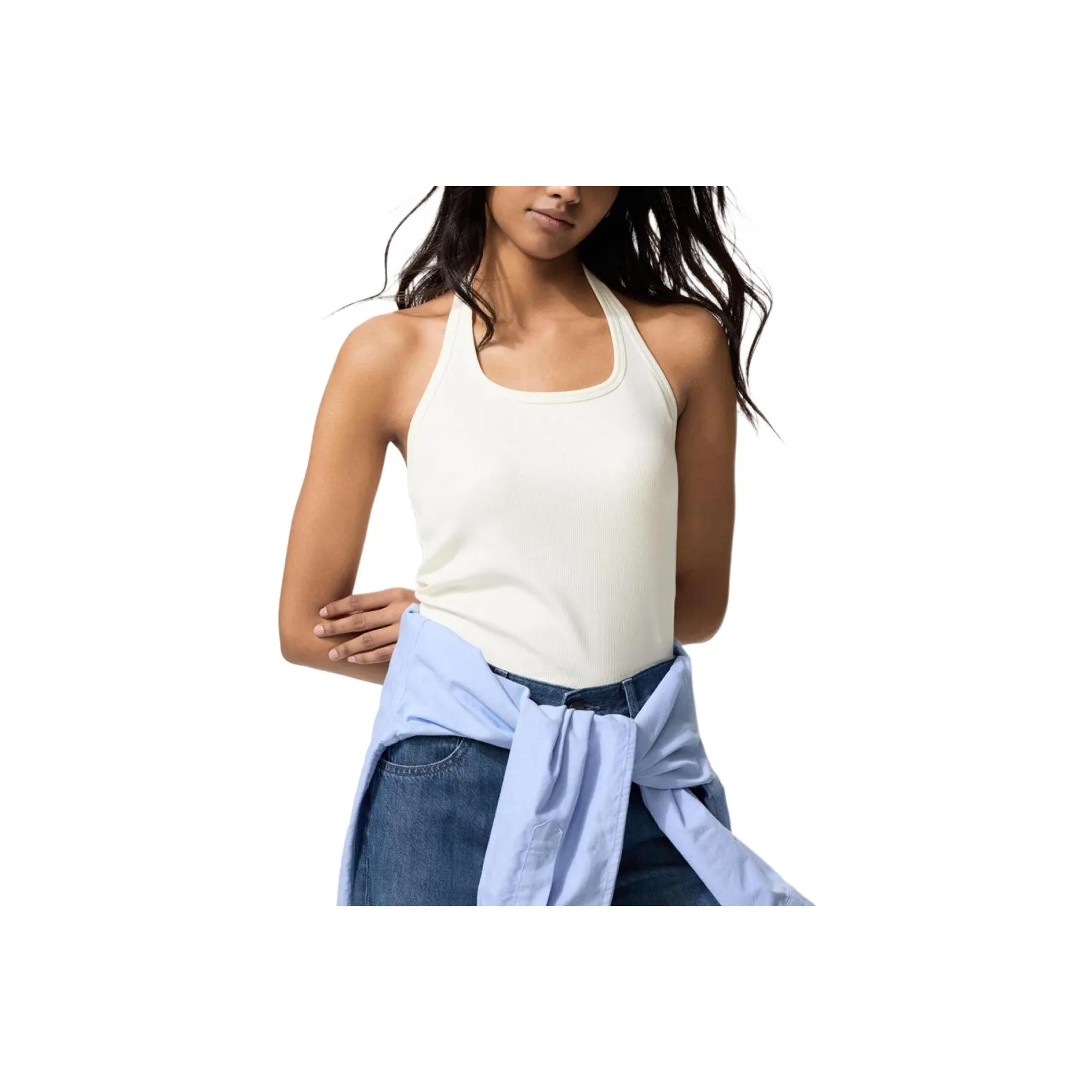 UNIQLO Сливочный Женские Майки