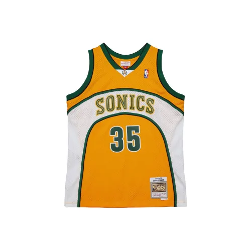 Mitchell Ness Желтая Мужская Баскетбольная Джерси