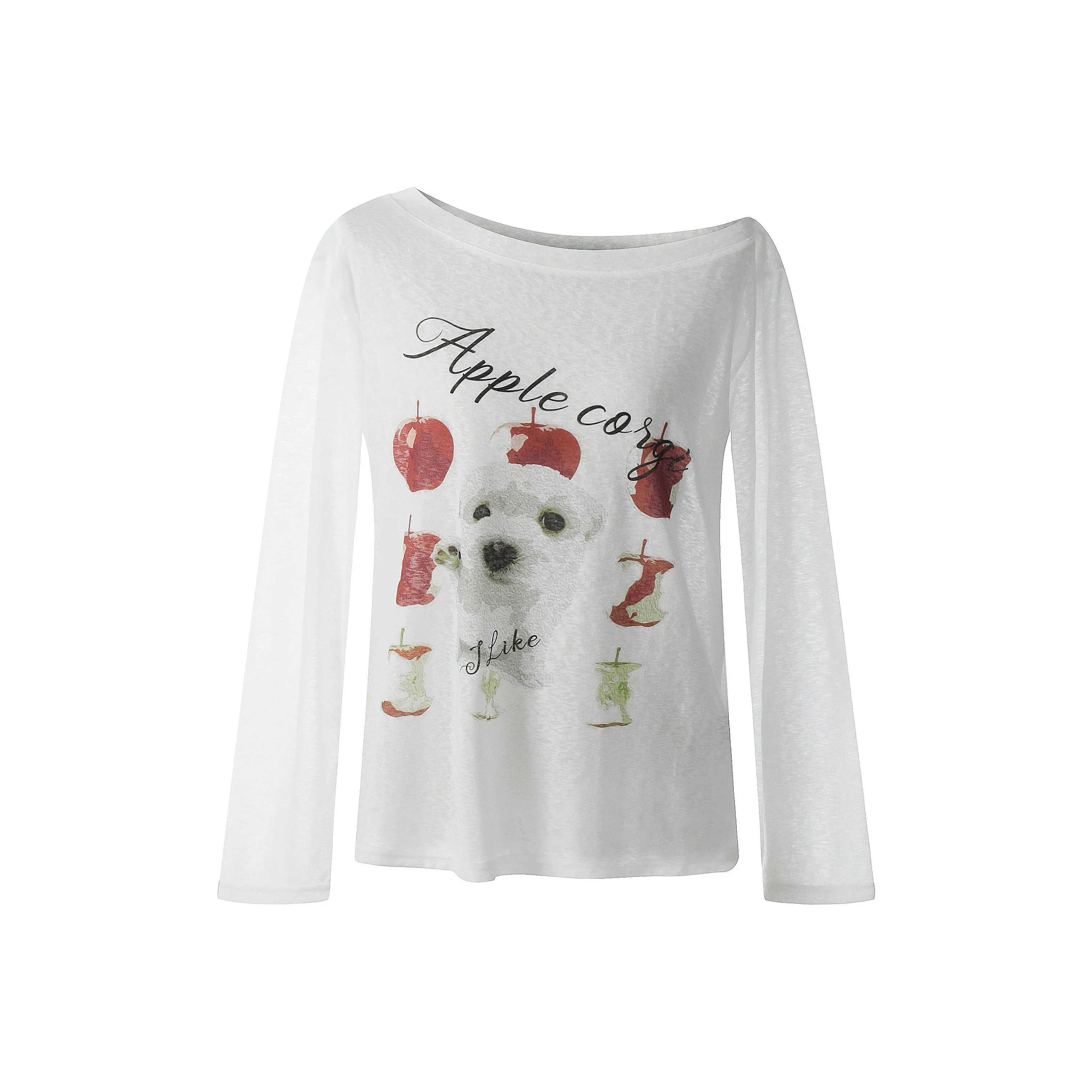 CUWU Длинный рукав Т-рубашка Женская