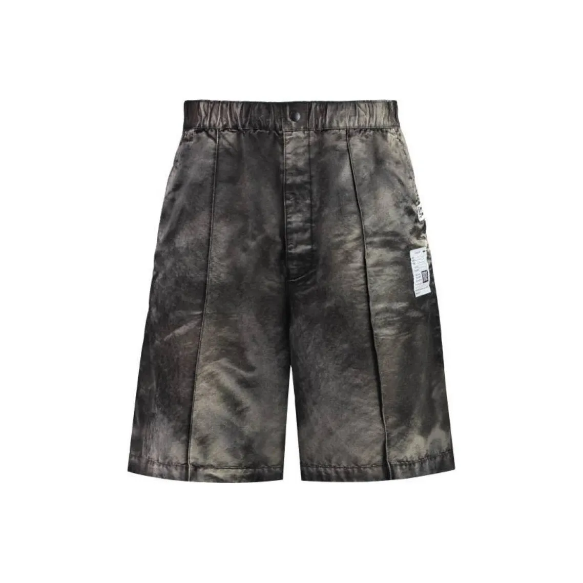 Maison Mihara Yasuhiro Logo Patch Satin Bermuda Shorts