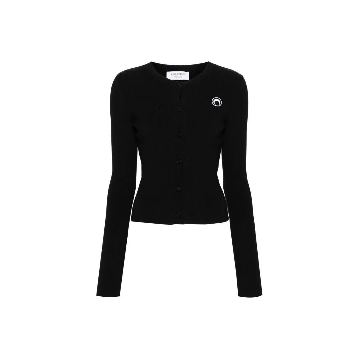 Marine Serre Crescent Moon embroidered Knitted Cardigan