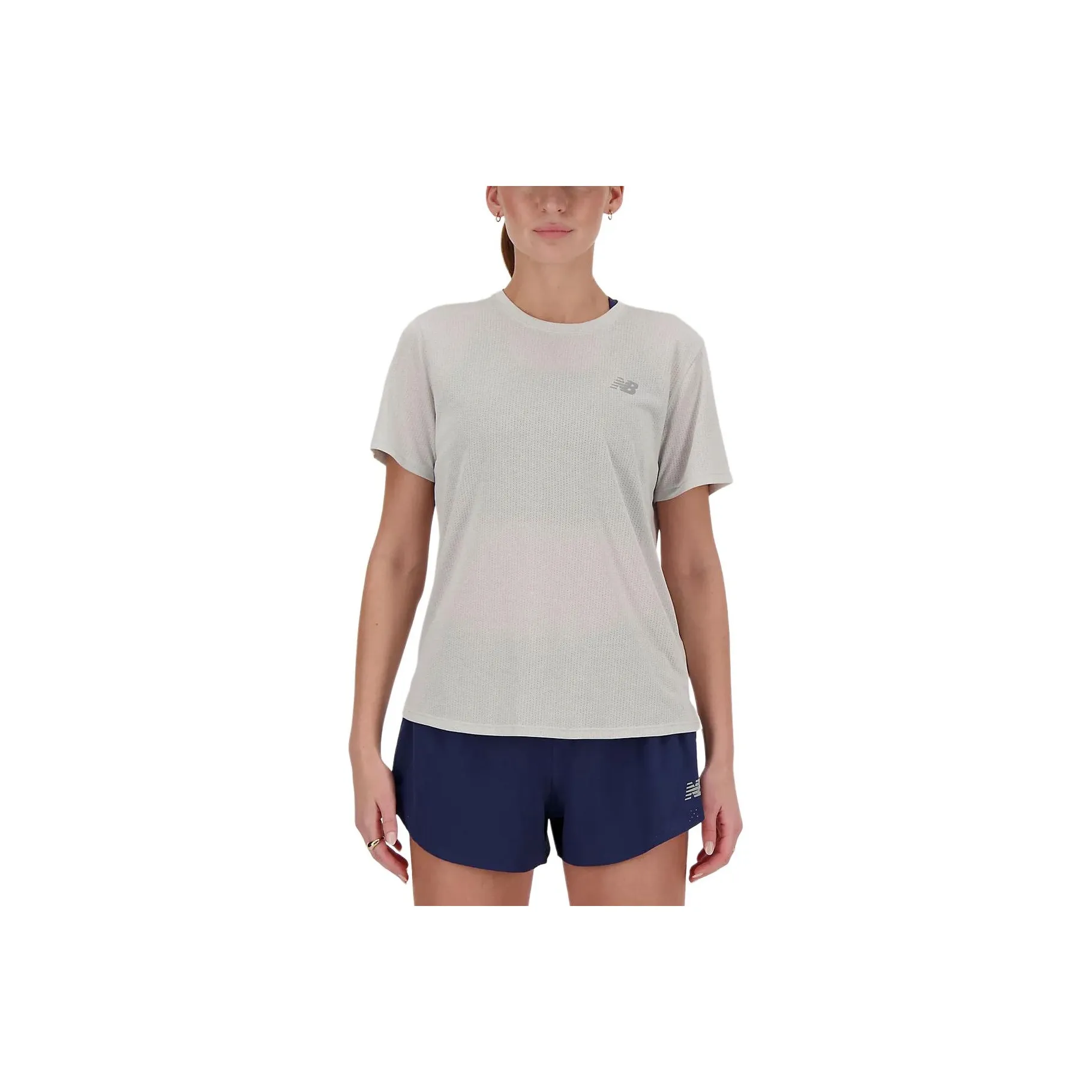 New Balance Athletics AMPLIFIED T Рубашка Женская Фотиния Холодный Серый