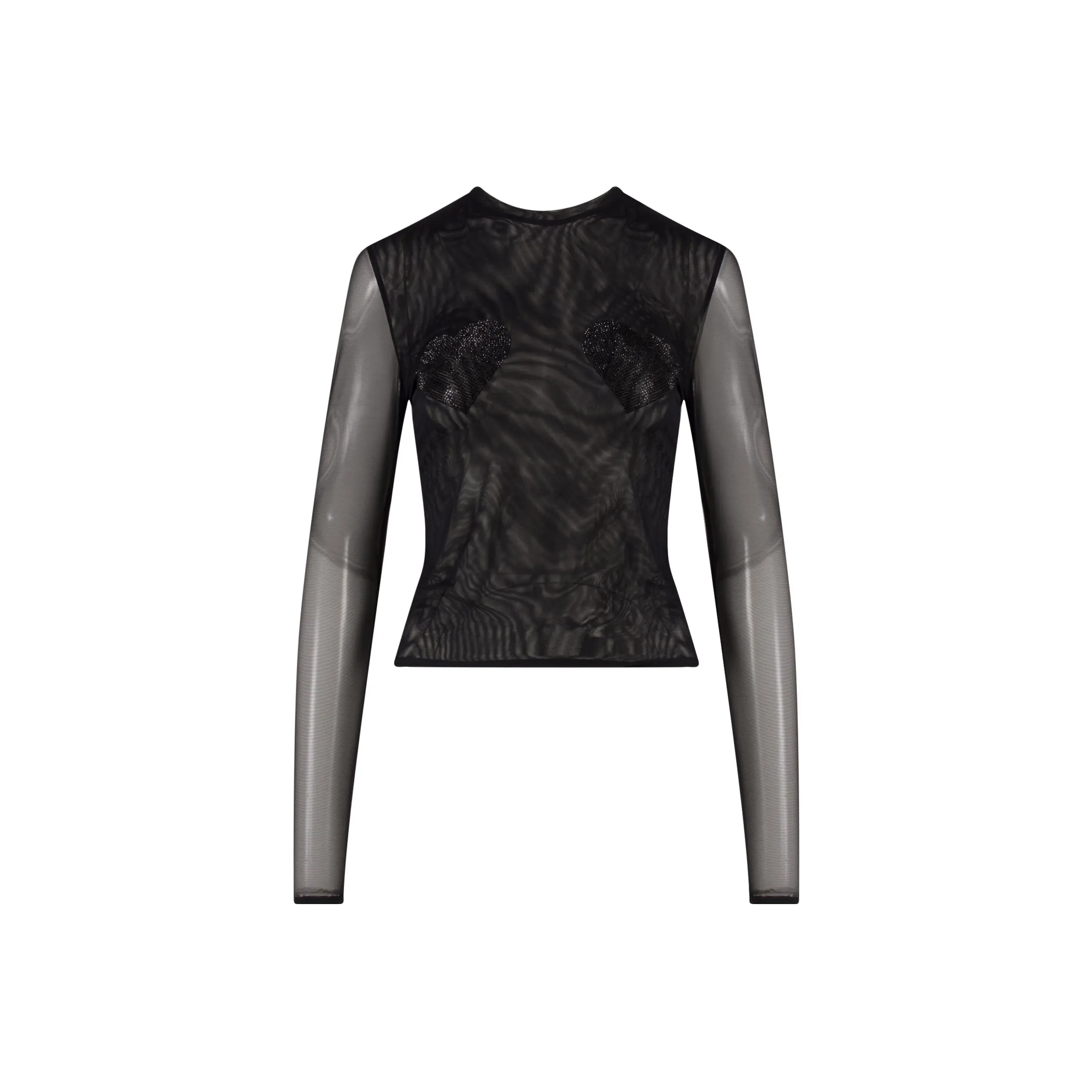 Blumarine Sequin Embroidered Tulle Top