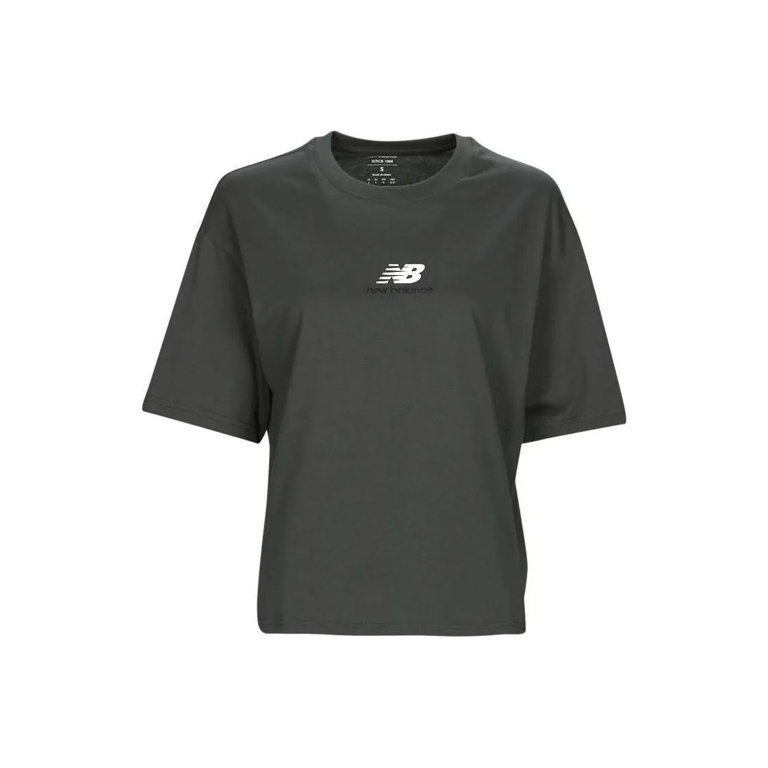 New Balance Athletics Remastered Plain Knitted Loose Fitting T shirt T Shirt Women's Gray