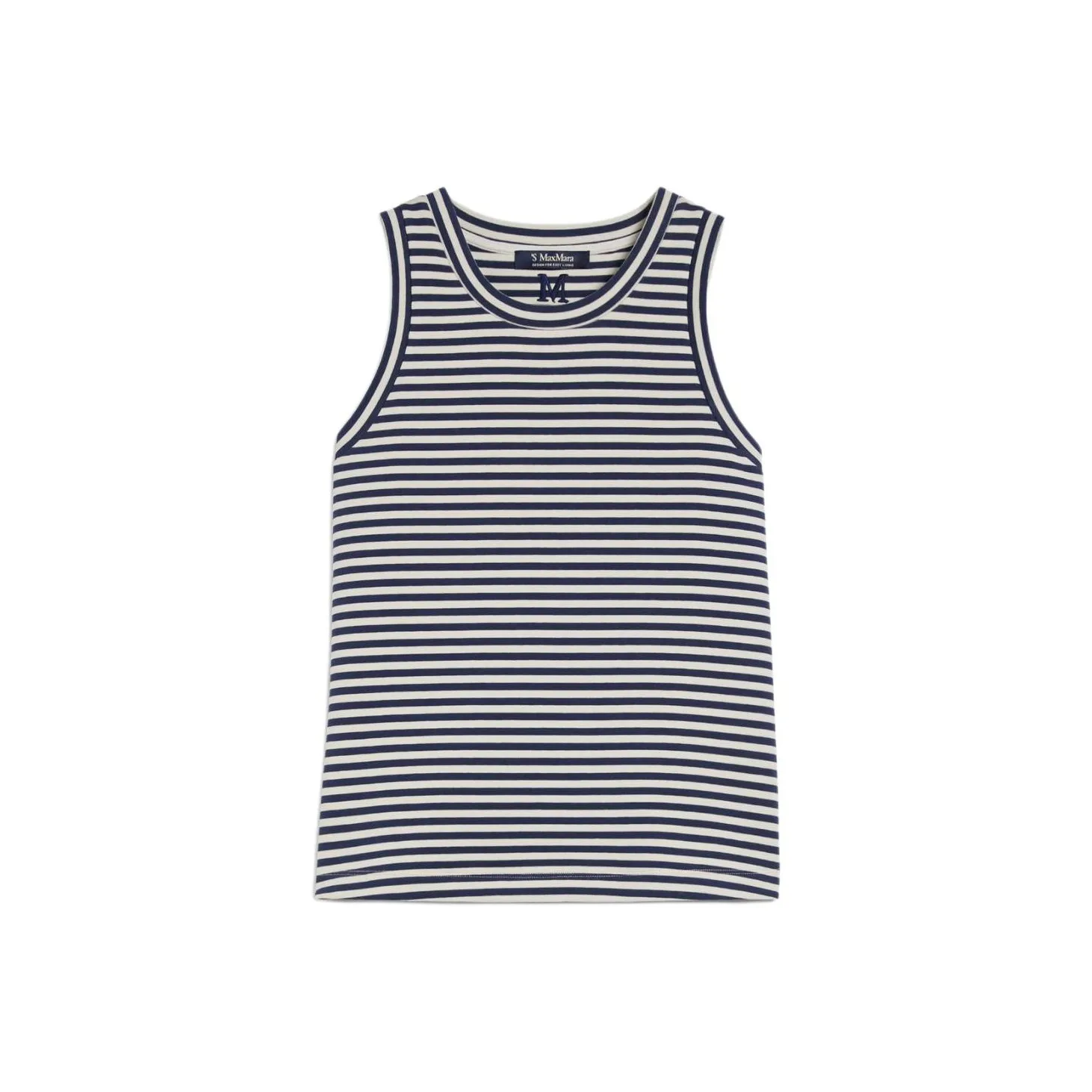 'S MAX MARA' Топ без рукавов Женский Синий Белый