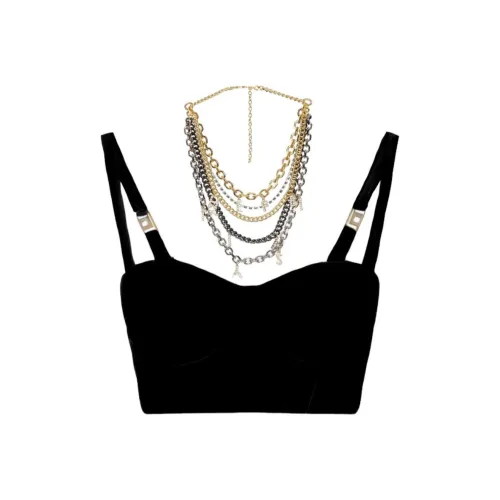 Elisabetta Franchi Черные Женские Короткие Топы