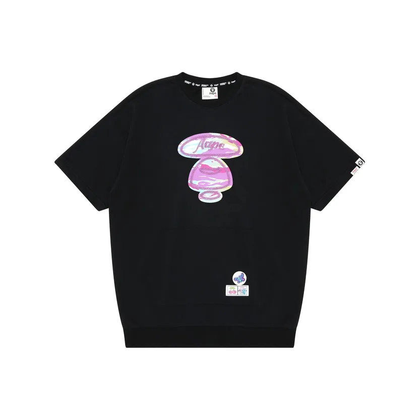 Aape Logo appliqué Cotton blend T shirt