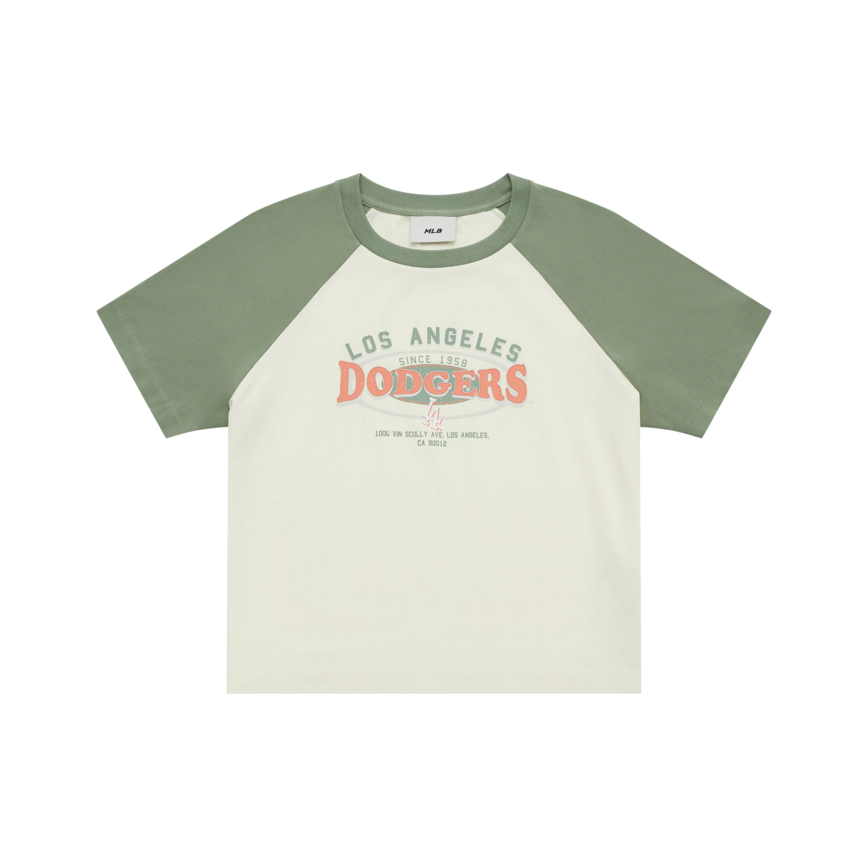 MLB Preppy Style Collection Los Angeles Dodgers SS25 T-Рубашка Женская Кремовая