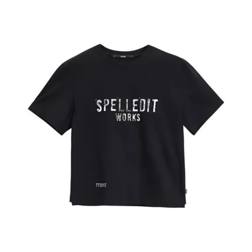 Spelledit Черный Женские Короткие Топы