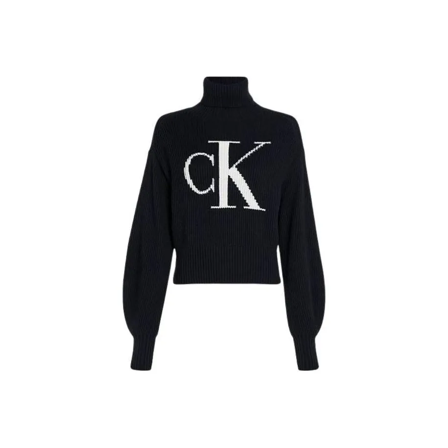 Calvin Klein Intarsia knit Logo Cotton Jumper