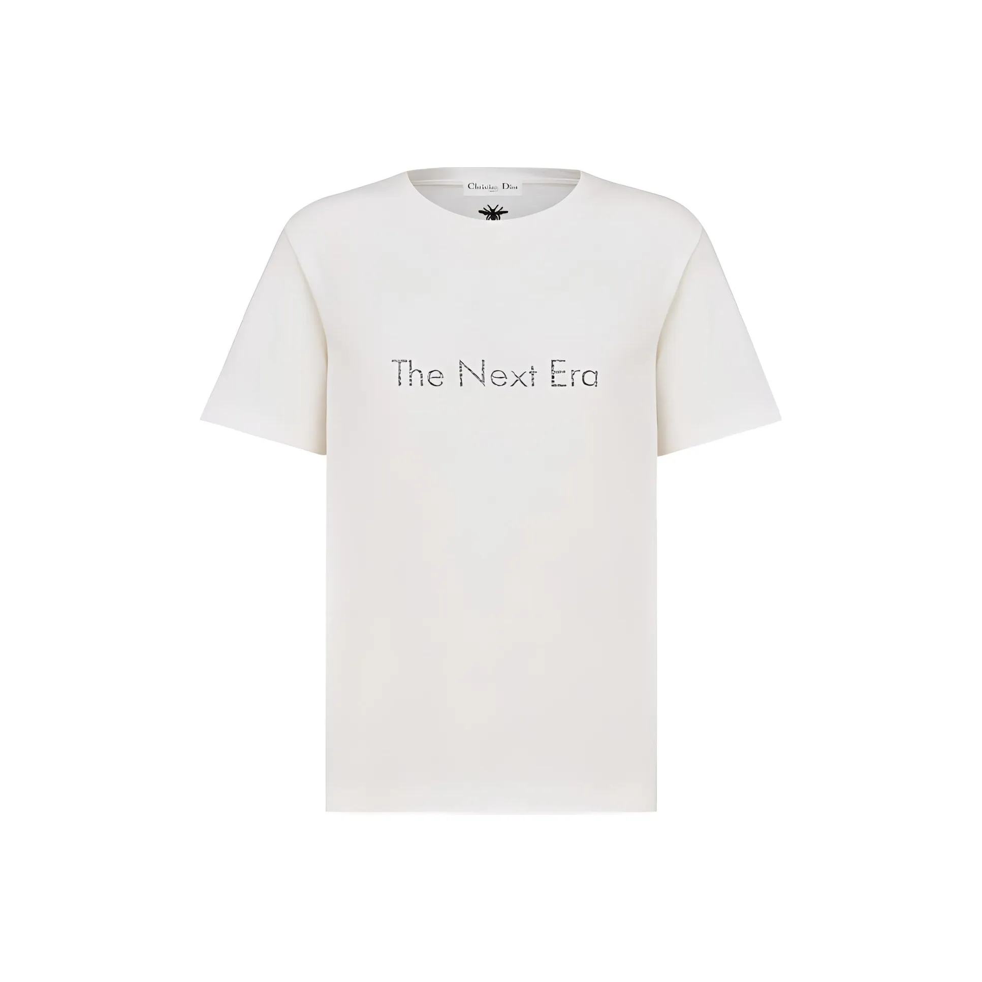 DIOR Letter Print Crew Neck Short Sleeved T Shirt T Shirt Women's White