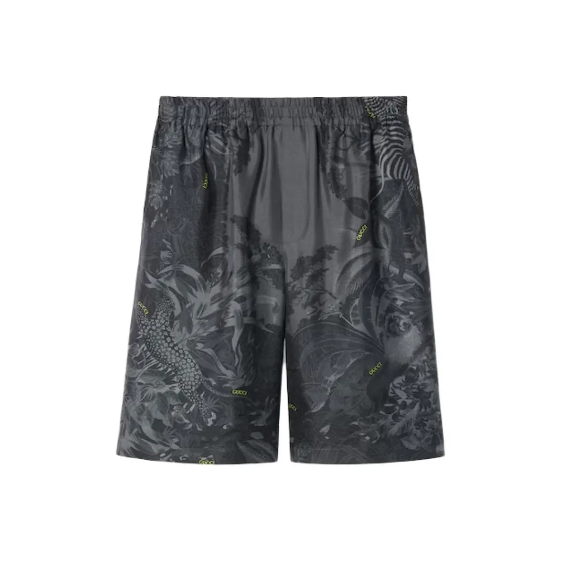 GUCCI Flora And Fauna Print Silk Shorts