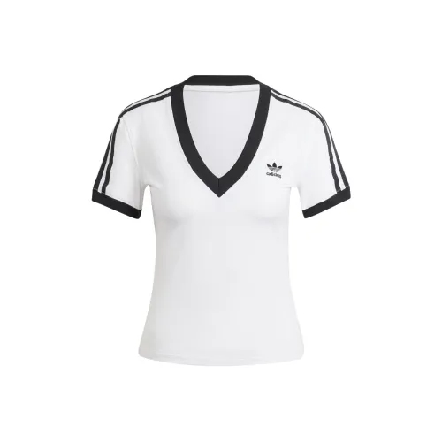 adidas originals 3 Stripes Белая Женская Футболка
