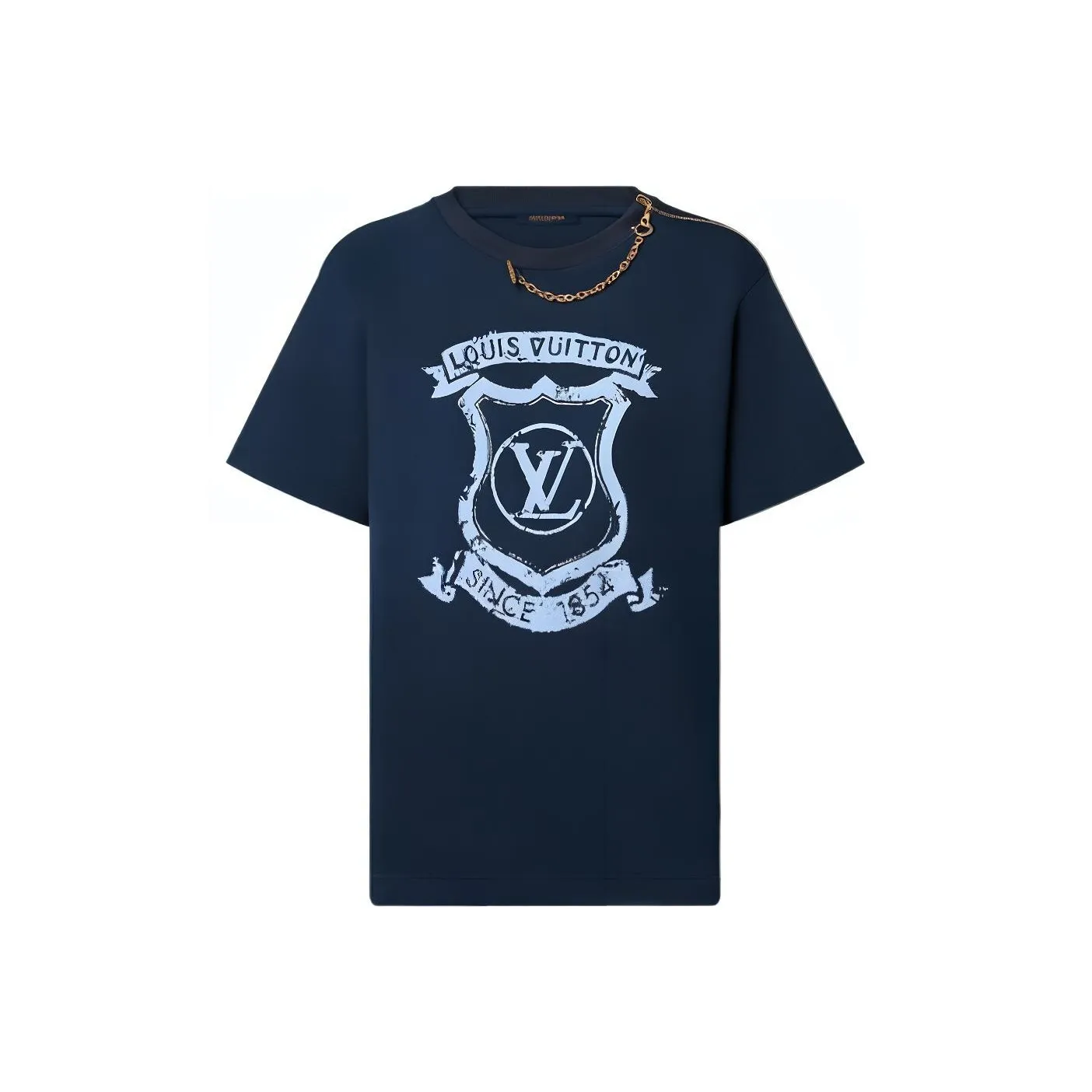 LOUIS VUITTON New Quarterly Products Of LV T Shirts Women's Blue