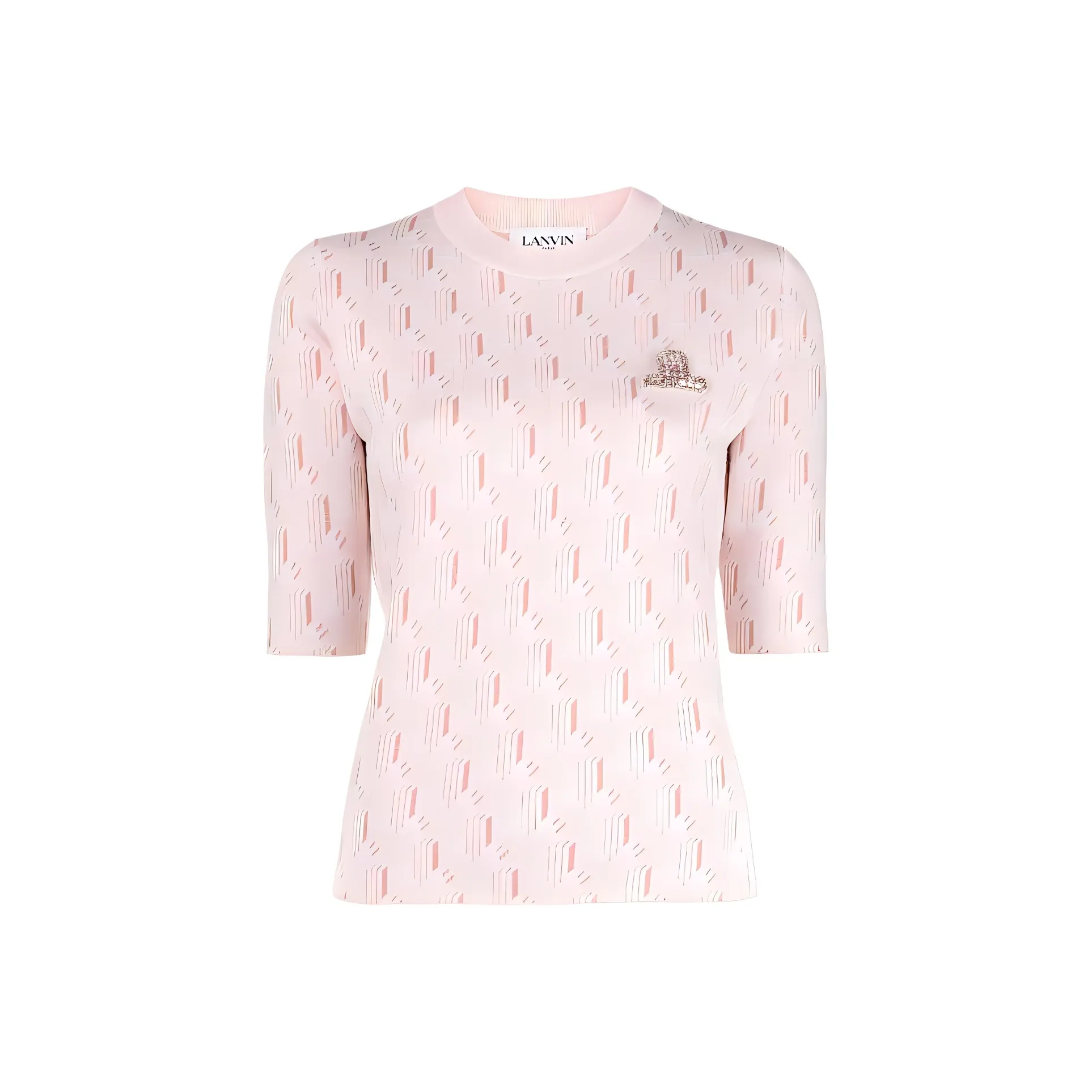 Lanvin SS22 Стандартная T-рубашка Женская Розовая