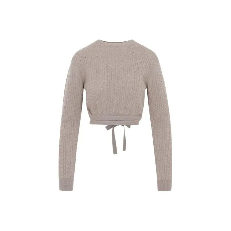 Patou Cable Knit Cropped Sweater