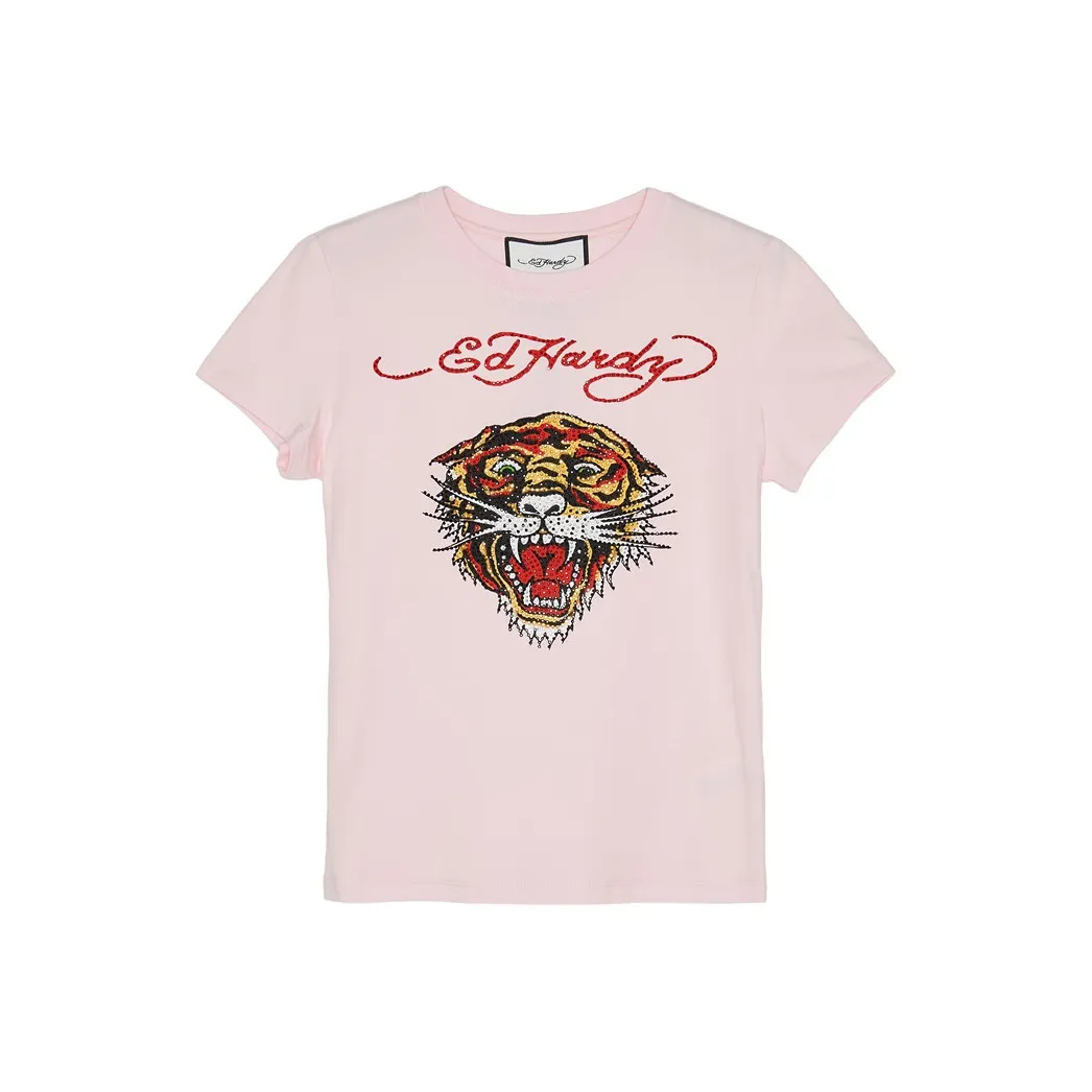 Ed Hardy T-Shirts Women's Cherry Blossom Pink E1OSW125