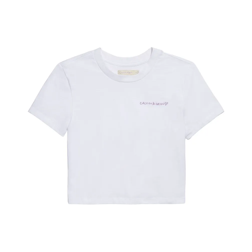 Calvin Klein JENNIE Series Crop Tops Women's Moon White