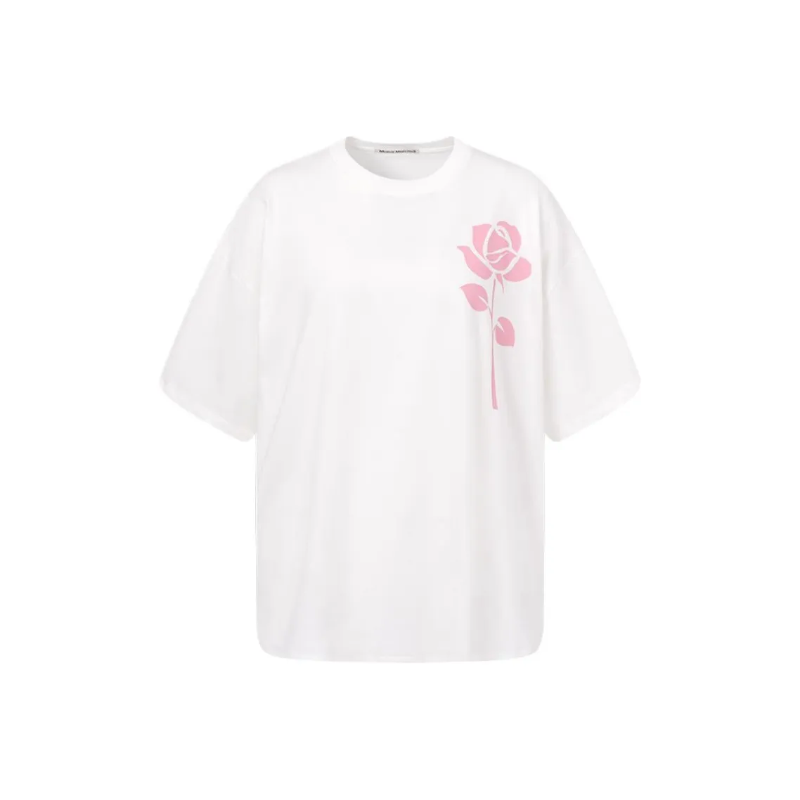MARDI MERCREDI Drop Shoulder Sleeve T Shirt Women's White