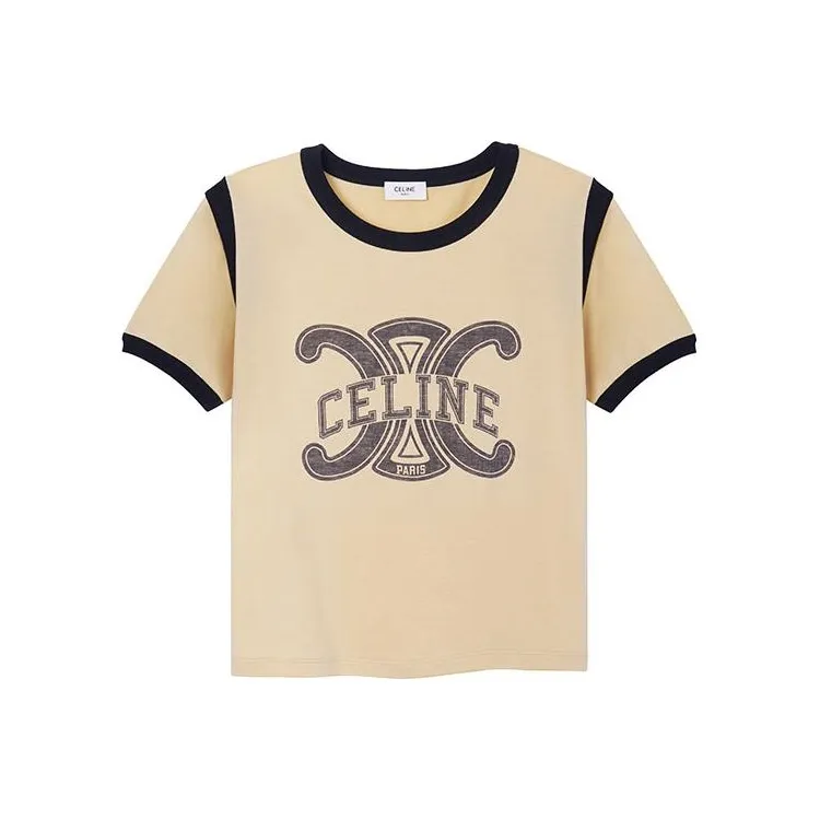 CELINE FW22 Triomphe T-shirt In Cotton Jersey